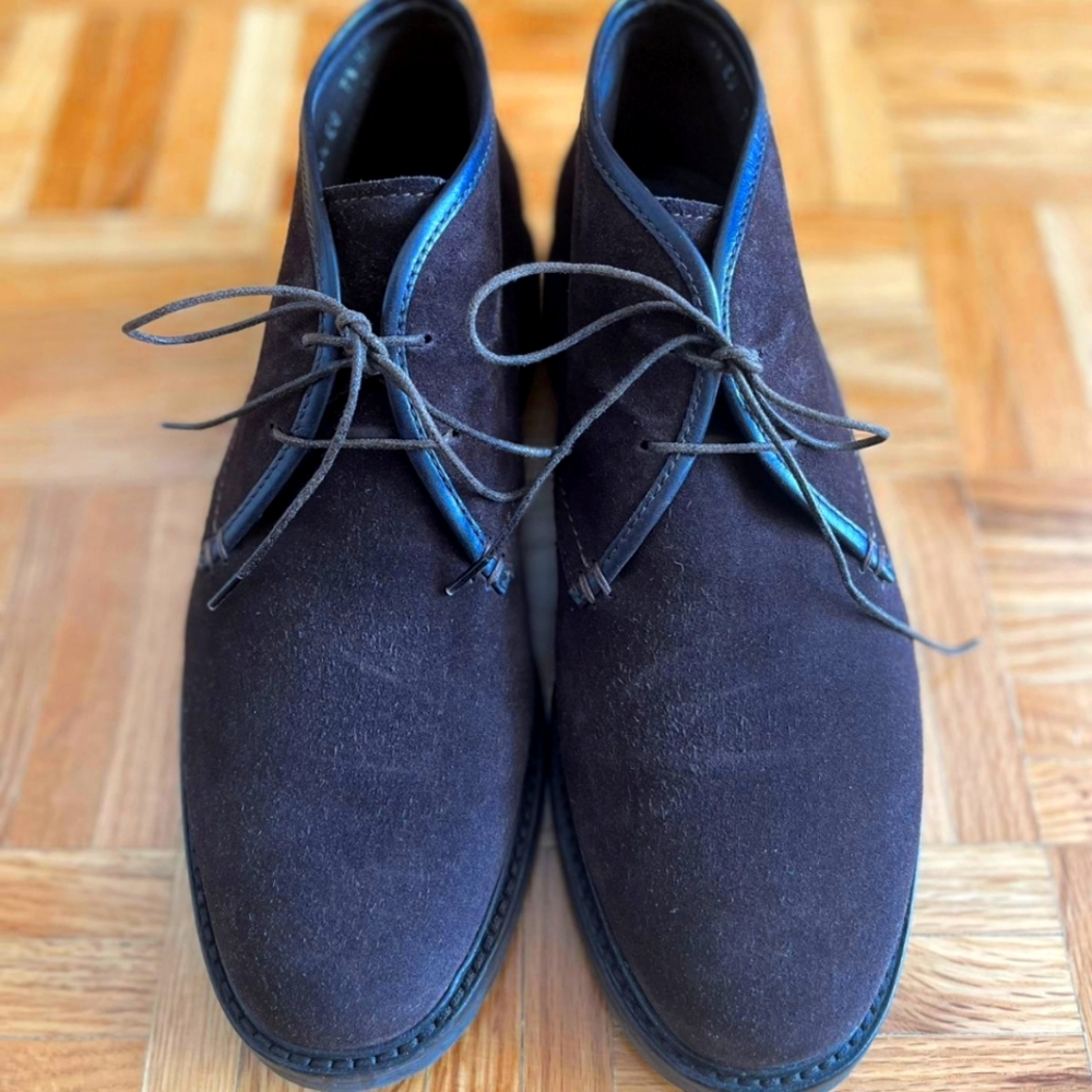 Men's Dark Brown Suede Chukka Boots - Lace-Up Casual Dress Shoes